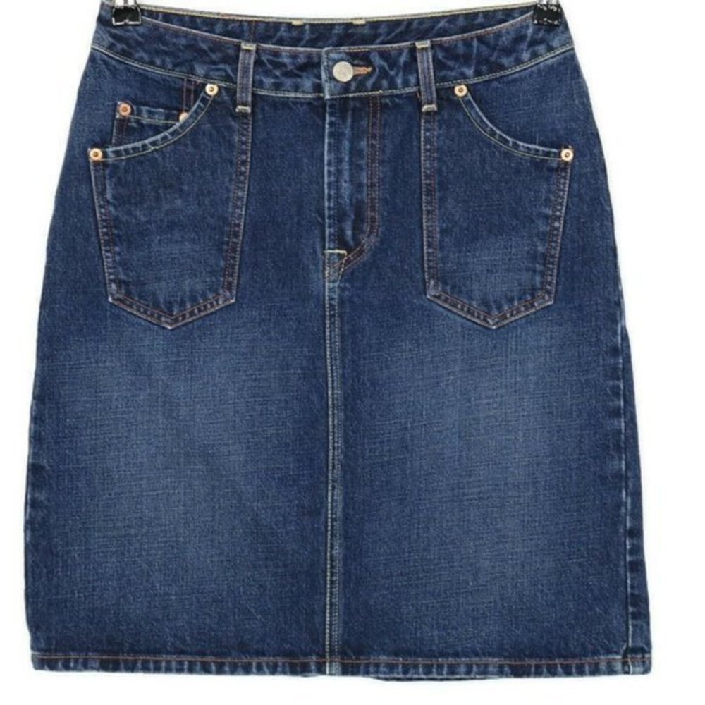 Lucky Brand Dungarees Denim Jean Skirt Size 6 28